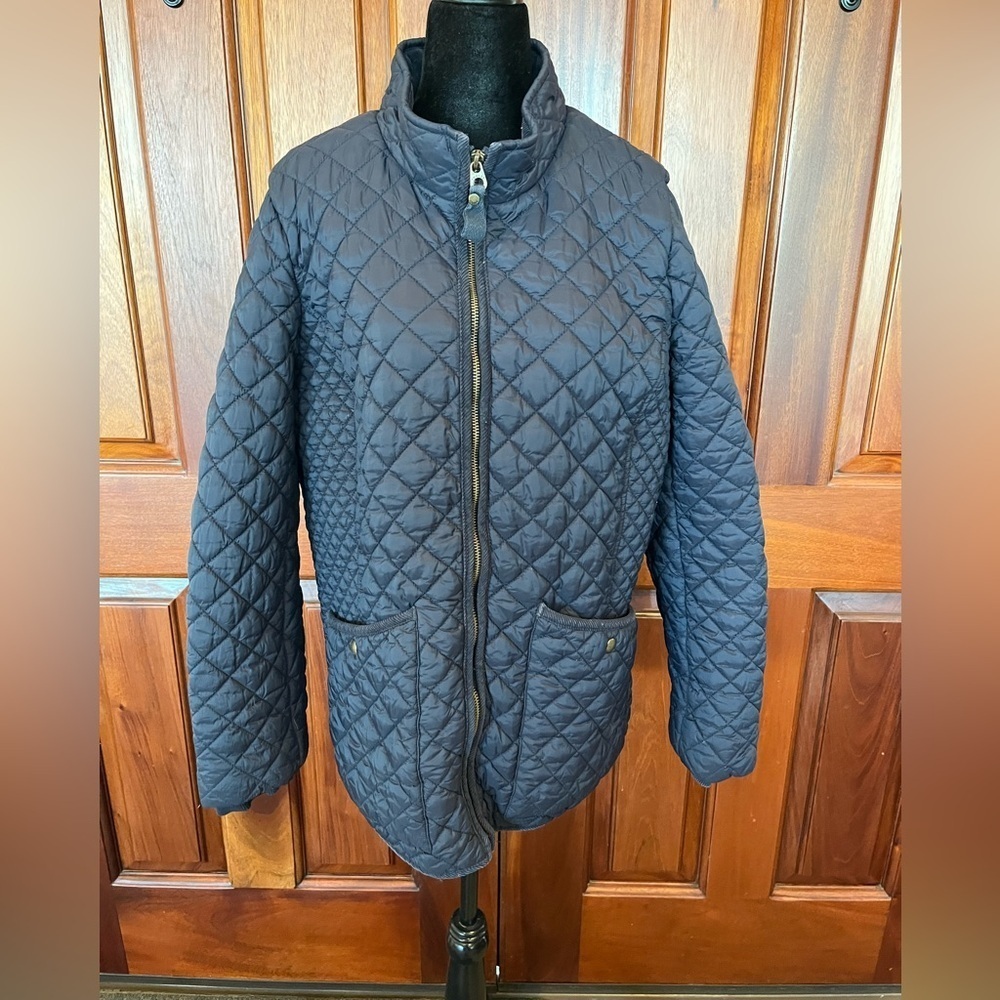 Joules Daleview Navy Quilted Pheasant Lined Barn chore Jacket, US 14 Equestrian